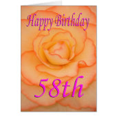 Happy 58th Birthday Flower (Front)