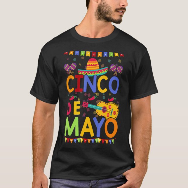 Happy 5 De Mayo Cinco De Mayo Viva Mexico 5 De May T-Shirt (Front)
