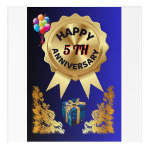 Happy 5 TH Wedding Anniversary Acrylic Print