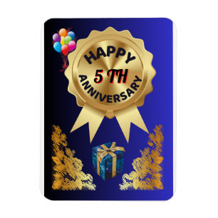 Happy 5 TH Wedding Anniversary Magnet