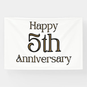 Happy 5th Anniversary 4x6 Vinyl Banner