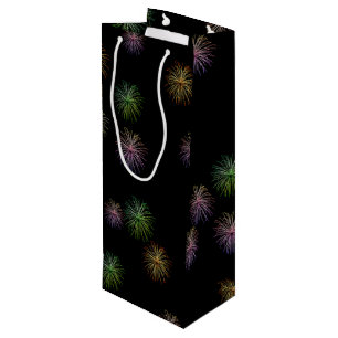 Happy 5th Anniversary Fireworks Wine Gift Bag