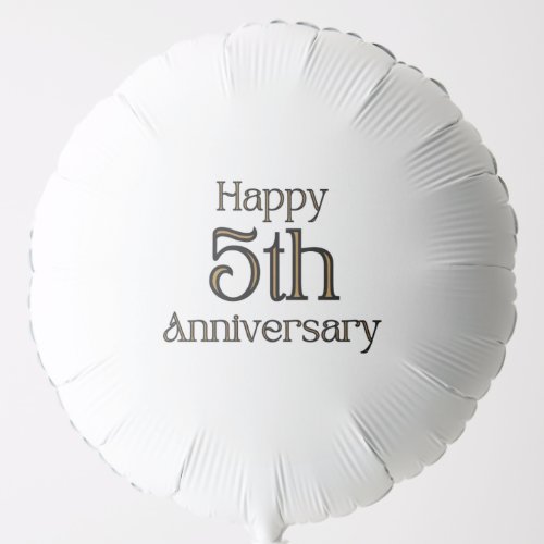 Happy 5th Anniversary Helium Balloon