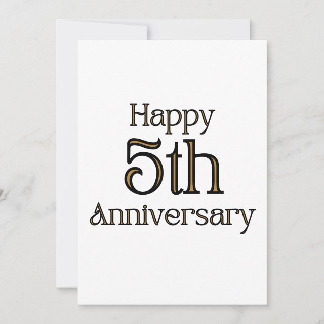 Happy 5th Anniversary Invitation (Front)