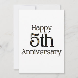 Happy 5th Anniversary Invitation