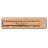 Happy 5th Anniversary Wood Cribbage Board (Side)