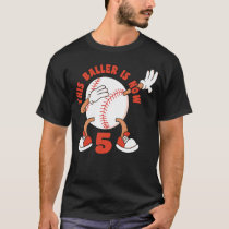Happy 5th Birthday 5 Year Old Baseball 5th Birthda T-Shirt