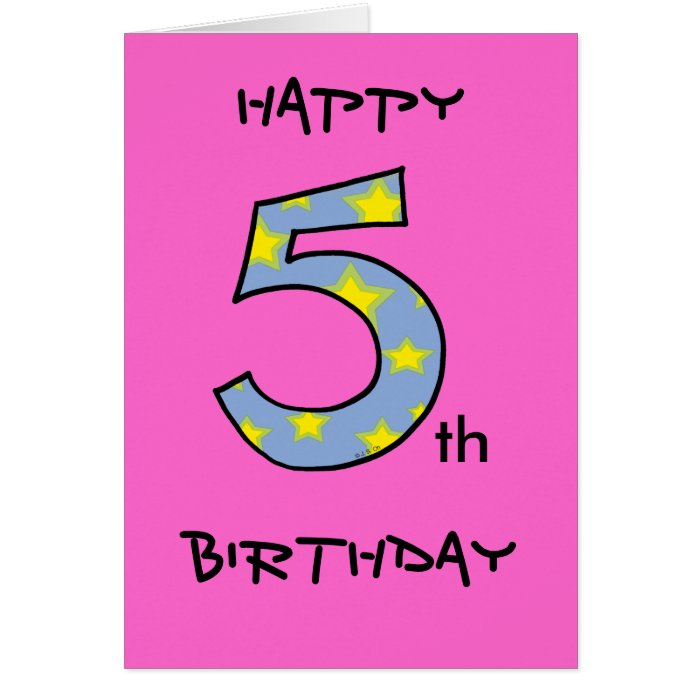 Happy 5th Birthday Card