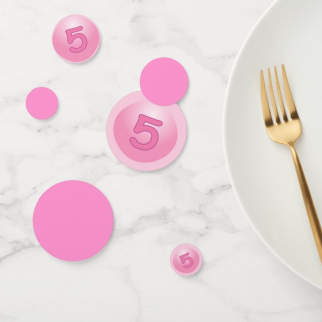 Happy 5th Birthday Girl Confetti (Group)