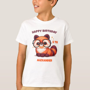 Happy 5th Birthday Red Panda T-Shirt