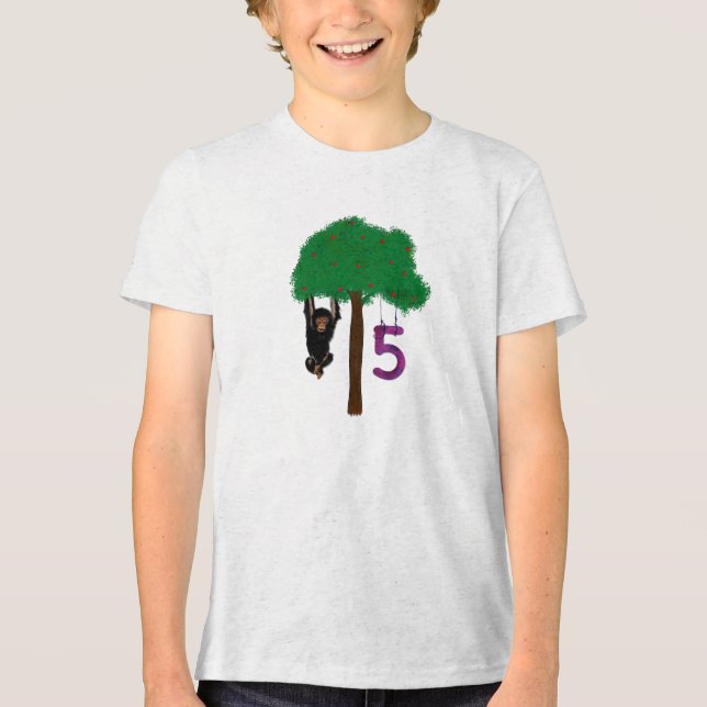 Happy 5th Birthday Tri-Blend Shirt (Front)