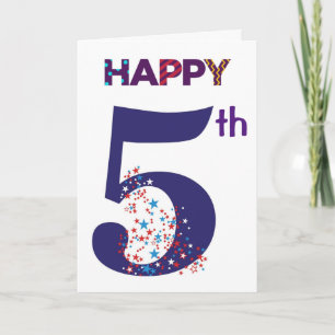 HAPPY **5th BIRTHDAY** W/ A SURPRISE INSIDE Card