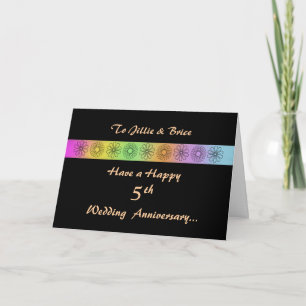 Happy 5th Customizable Anniversary Card