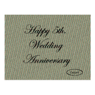 Happy 5th. Wedding Anniversary Postcard
