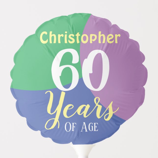 Happy 60th Birthday Balloon (Front)