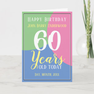 Happy 60th Birthday Card
