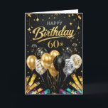 Happy 60th Birthday Card<br><div class="desc">Happy 60th Birthday</div>