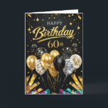 Happy 60th Birthday Card<br><div class="desc">Happy 60th Birthday</div>