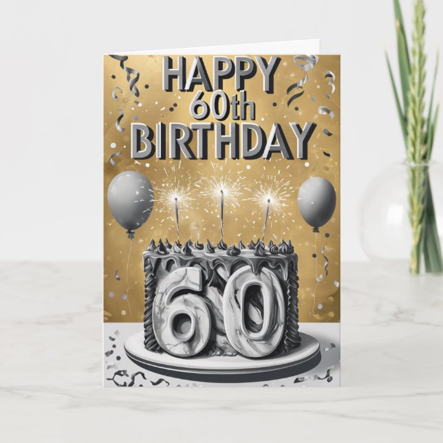 Happy 60th Birthday Card (Front)
