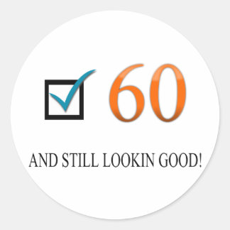 Happy 60th Birthday Classic Round Sticker