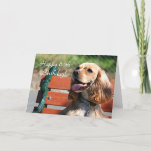 Happy 60th Birthday Cocker Spaniel Greeting Card