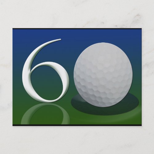 Happy 60th Birthday for golf nut Postcard