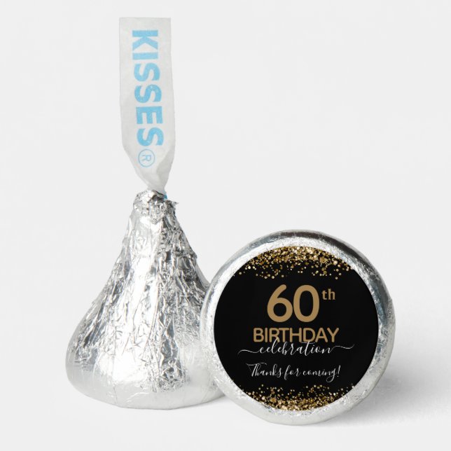 Happy 60th Birthday Fun Bold Confetti Hershey®'s Kisses® (Front)