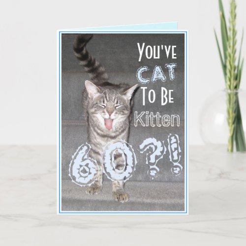 Happy 60th Birthday Funny Cat Card