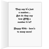 Happy 60th Birthday Giant Birthday Card | Zazzle