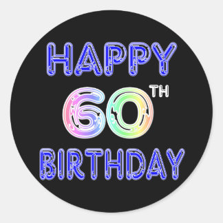 Happy 60th Birthday Stickers | Zazzle