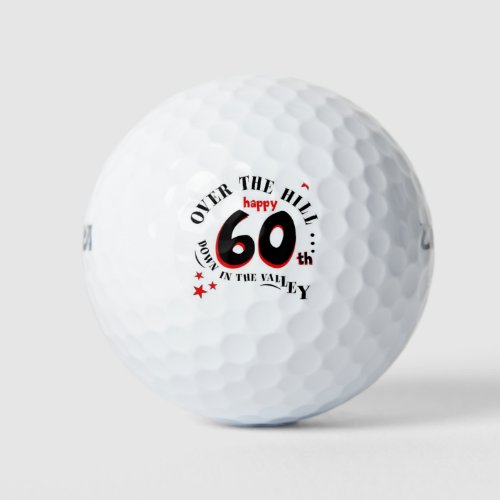 Happy 60th Birthday Golf Balls