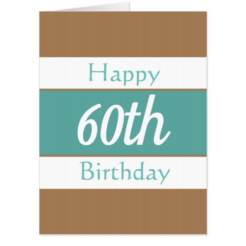 Happy 60th birthday huge card