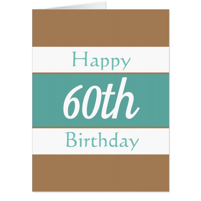 Happy 60th birthday huge card (Front)