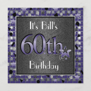 Happy 60th Birthday Party Invitation Personalized