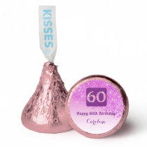 Happy 60th Birthday Pink Glitter Sweet & Gorgeous Hershey®'s Kisses®