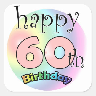 Happy 60th Birthday Stickers | Zazzle