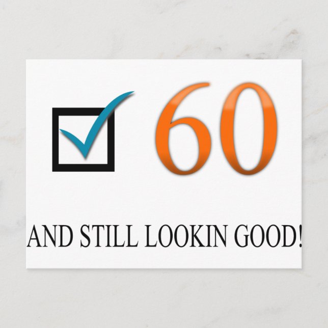 Happy 60th Birthday Postcard (Front)