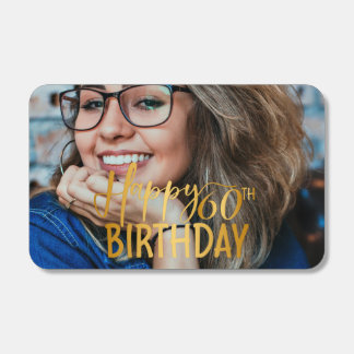 Happy 60th Birthday Script Personalized Photo Matchboxes