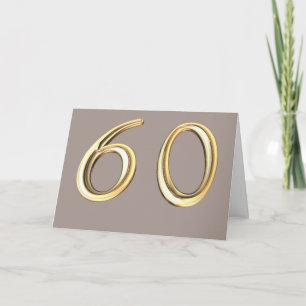 Happy 60th Birthday sixties sixty 60 60th Card