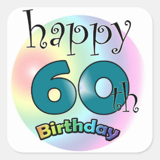 Happy 60th Birthday Stickers | Zazzle