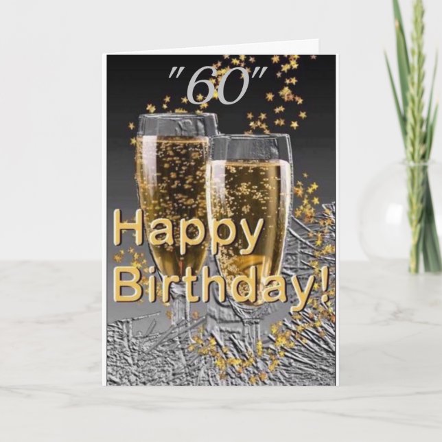 ***HAPPY "60th" BIRTHDAY" TO YOU! Card (Front)
