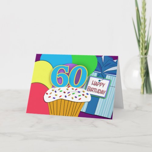 Happy 60th Birthday Wishes Card