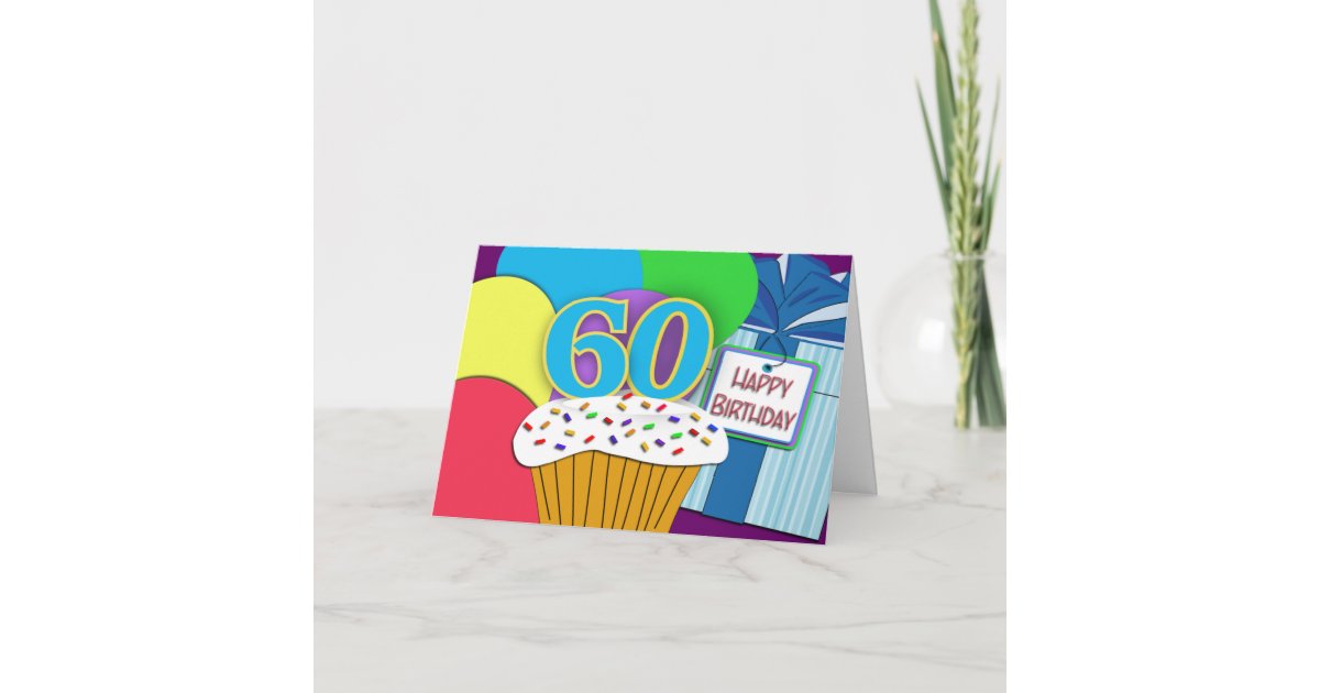 Happy 60th Birthday Wishes Card | Zazzle