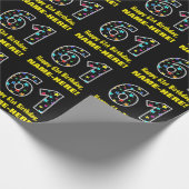Happy 61st Birthday, Fun Colorful Stars Pattern 61 Wrapping Paper | Zazzle