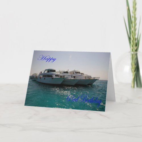 Happy 63rd Birthday Dive boats Card