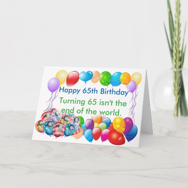Happy 65 Birthday Greeting Card (Front)