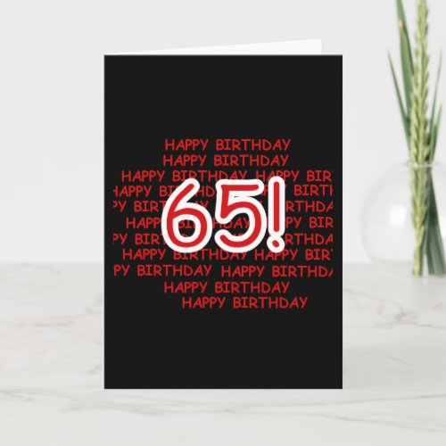 Happy 65th Birthday Card