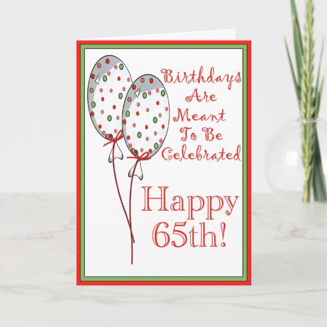 Happy 65th birthday card (Front)