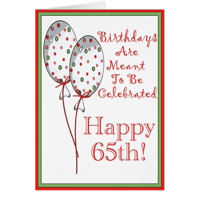 Happy 65th birthday card