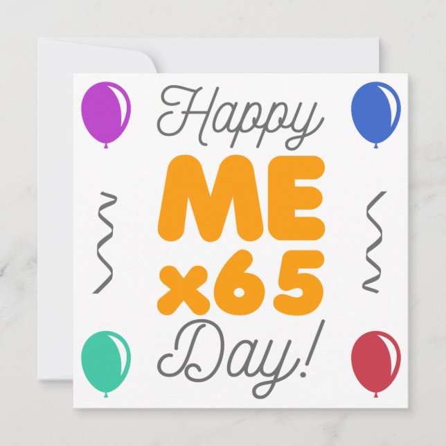 Happy 65th Birthday Card (Front)